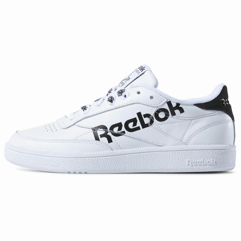 Reebok Club C 85 Tenisky Damske - Biele/Čierne EU3647PT